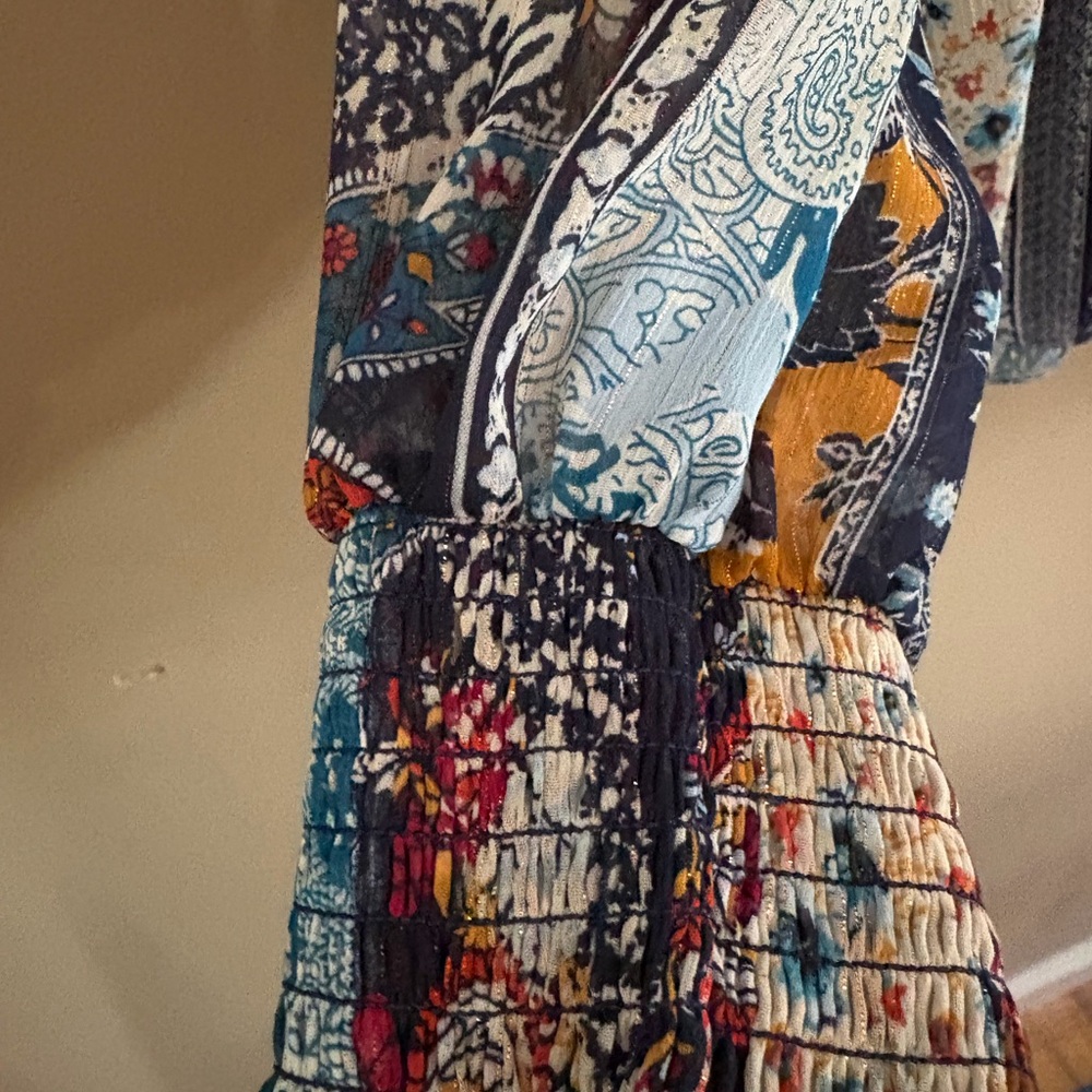 Dressbarn Multicolor Floral Patchwork Blouse - image 4